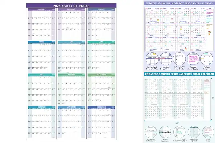 Detailed view of Best 12 Month Calendar Yearly: Stay Organized in Style