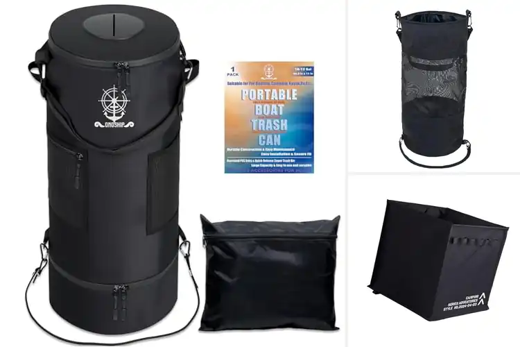 Detailed view of Best 900D Oxford Trash Bins