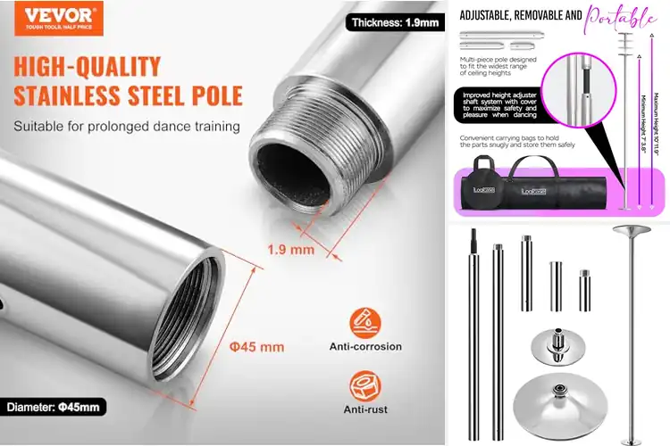 Detailed view of Best Adjustable Dance Poles