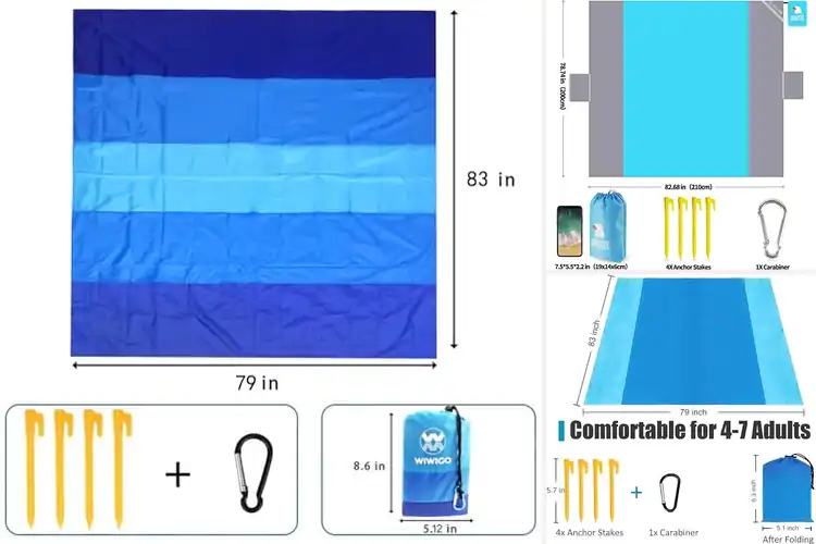 Detailed view of Best Camping Beach Blanket 79X83 Inches