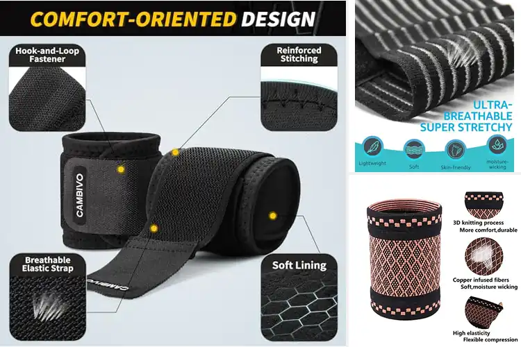 Detailed view of Best Compression Wrist Wraps