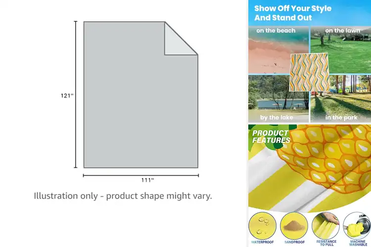 Detailed view of Best Durable Beach Blanket With Stakes