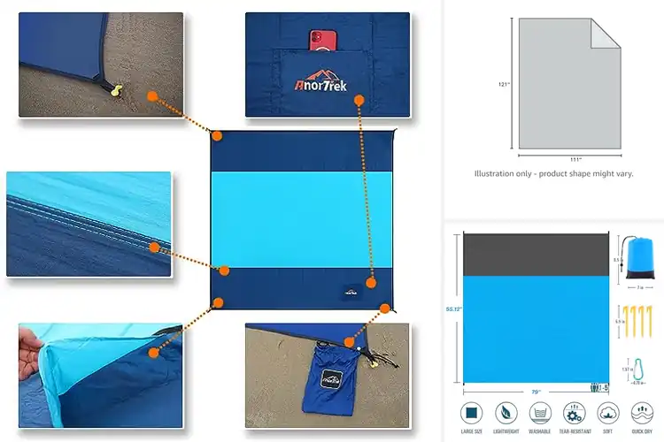Detailed view of Best Durable Nylon Beach Blanket