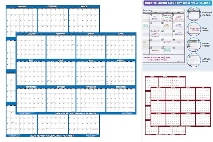 Detailed view of Top Picks for Best Erasable Wall Calendars