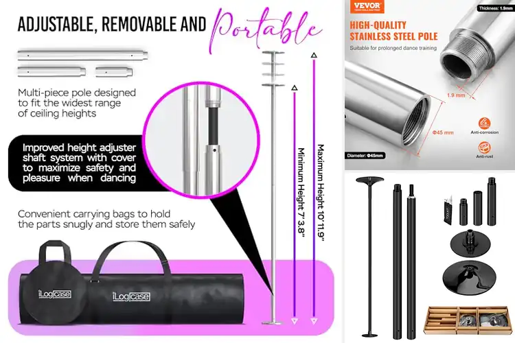 Detailed view of Best Heavy Duty Dance Poles