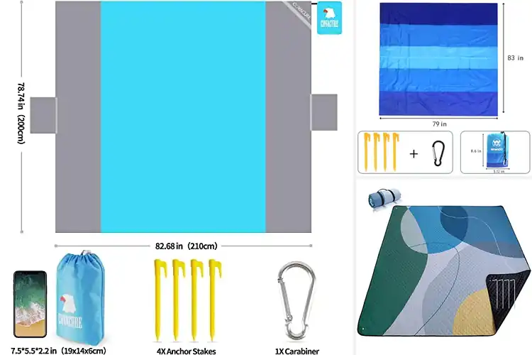 Detailed view of Best Large Beach Blanket 79X83