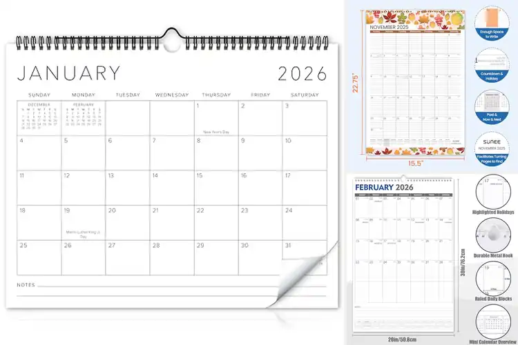 Detailed view of Best Large Wall Calendars: Stay Organized with Style & Ease