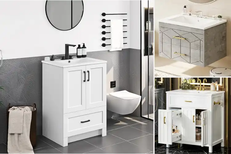 Detailed view of Best Modern Bathroom Sink Cabinets