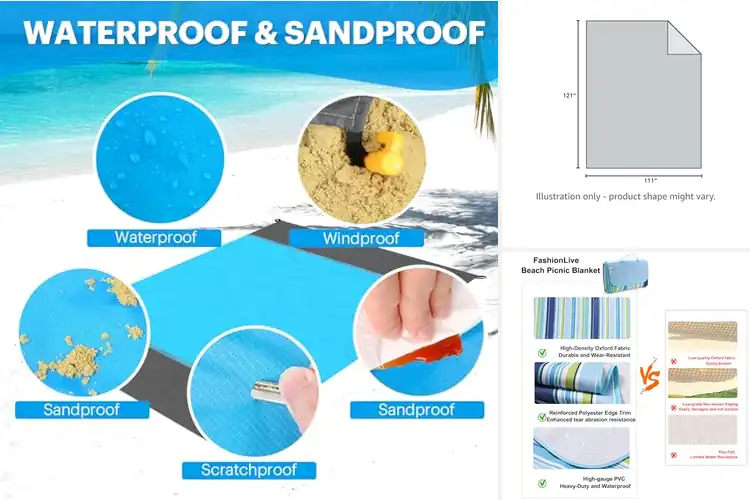 Detailed view of Best Multi-Use Beach Blanket For Hiking
