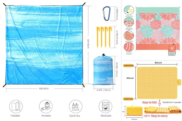 Detailed view of Best Quick-Drying Picnic Mats