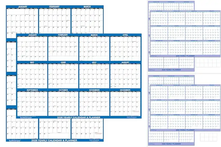 Detailed view of Best Reversible Wall Calendars: Plan Dual Ways