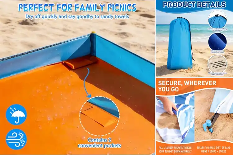 Detailed view of Best Sand Fixing Beach Blanket