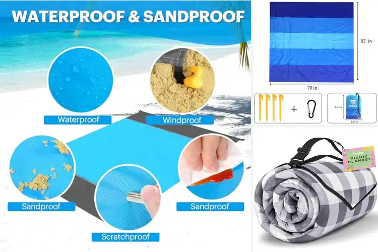 Detailed view of Best Sandproof Hiking Picnic Mats