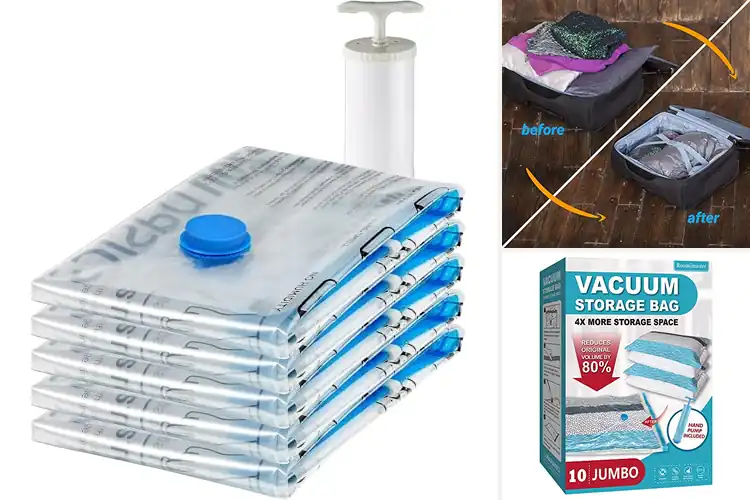 Detailed view of Best Space Saving Vacuum Bags That Fold Flat