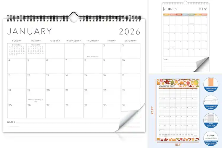 Detailed view of Best Wall Calendars: Stay Organized & Stylish All Year