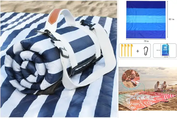 Detailed view of Best Waterproof Beach Blankets: Stay Dry & Relax in Style