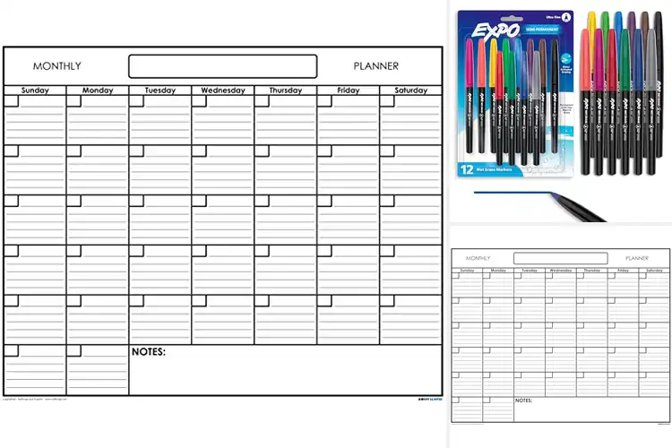 Detailed view of Best Wet Erase Calendar