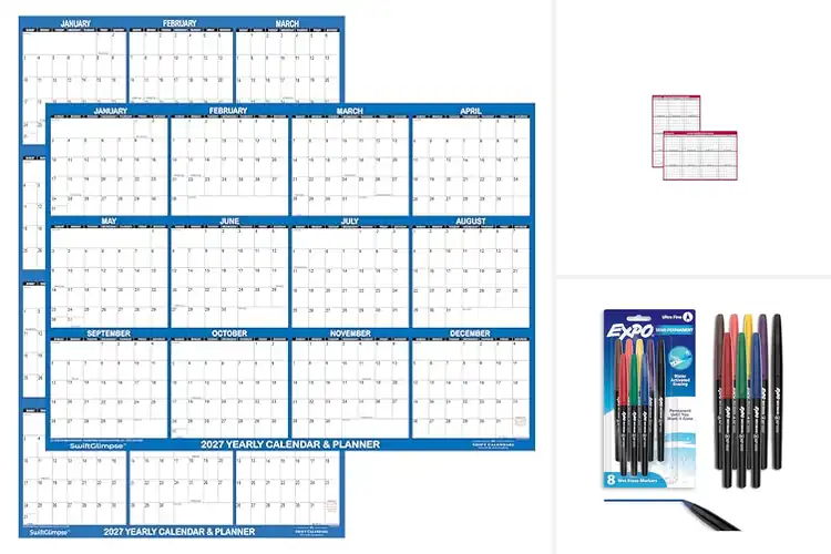 Detailed view of Best Wet Eraser Calendars