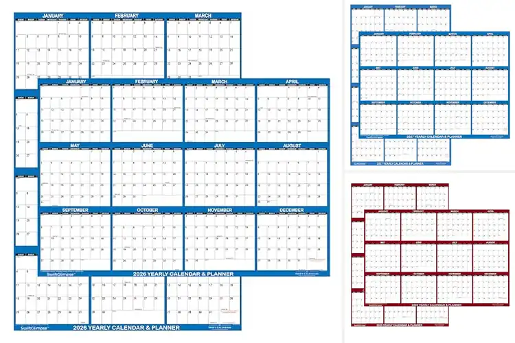 Detailed view of Best XL Laminated Calendars
