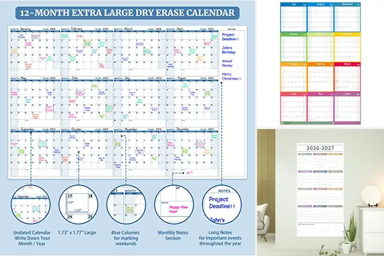 Detailed view of Best Yearly Wall Planners